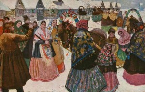 А.Н. Третьяков. В деревне (смотрины молодых). 1867